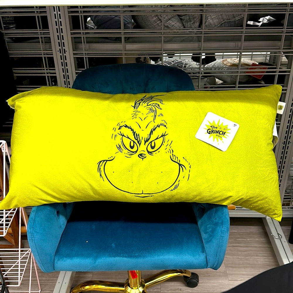 Long Grinch Decorative soft pillow